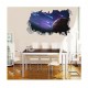Sticker decorativ, gaura in perete 3D,  Planeta, 85 cm, 1045STK-2
