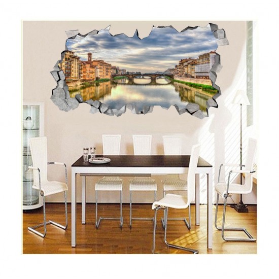 Sticker decorativ, gaura in perete 3D, Pod, 85 cm, 170STK-1 Sticker decorativ, gaura in perete 3D, Pod, 85 cm, 170STK-1