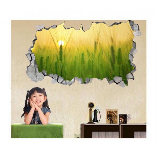 Sticker decorativ, gaura in perete 3D, Rasarit, 85 cm, 169STK-1 Sticker decorativ, gaura in perete 3D, Rasarit, 85 cm, 169STK-1