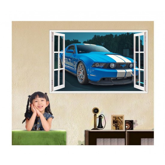 Sticker decorativ masina, Ferestra 3D, 80 cm, 1011STK Sticker decorativ masina, Ferestra 3D, 80 cm, 1011STK