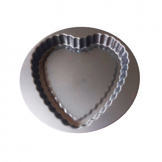 Tava de copt pentru placinta, Inima, 27 cm, 352COF