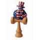 Kendama din lemn natural, Bila lemn + Sticker Waterproof USA pentru telefon, 177KD