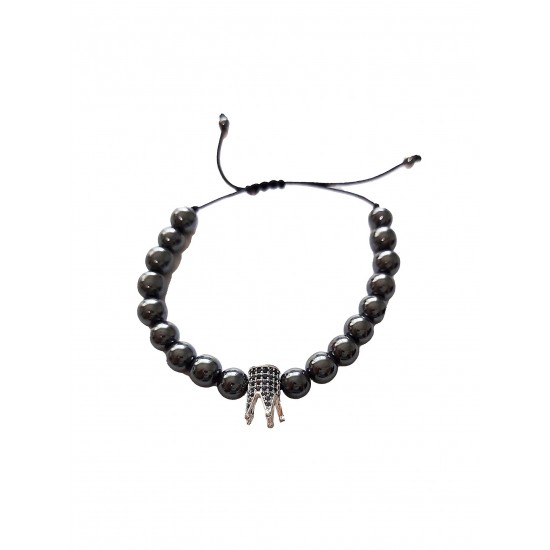 Bratara cu pietre naturale, Onix, Silver Crown, A4B138-1