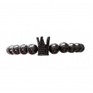 Bratara cu pietre naturale, Onix, Black Crown, A4B139-1