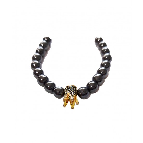 Bratara cu pietre naturale, Onix, Gold Crown, A4B141-1