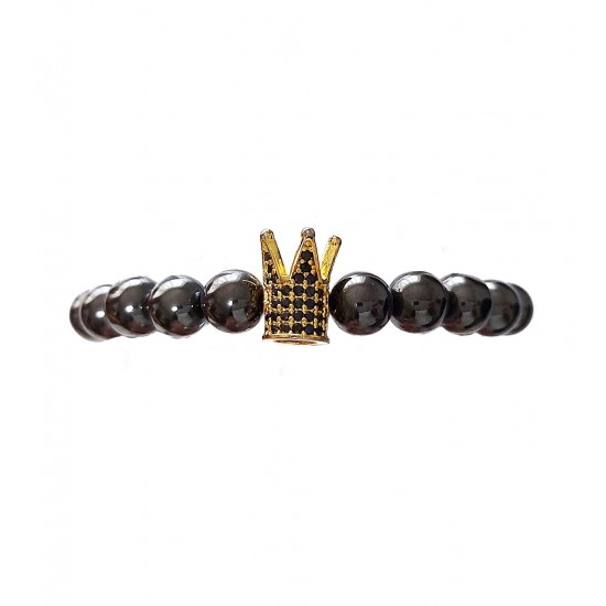 Bratara cu pietre naturale, Onix, Gold Crown, A4B141-1
