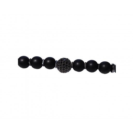 Bratara cu pietre naturale, Onix, Black Charm, A4B176