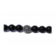 Bratara cu pietre naturale, Onix, Silver Charm, A4B175