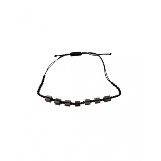 Bratara cu snur ajustabil, Black, A4B118