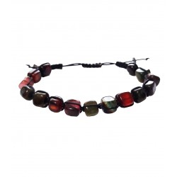 Bratara cu snur ajustabil, Black Stone, A4B129