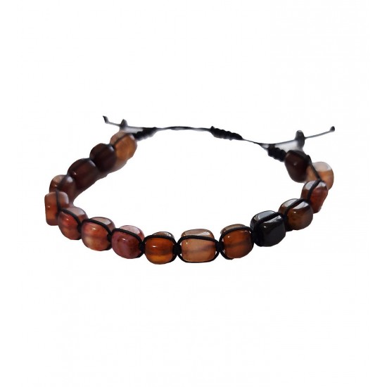 Bratara cu snur ajustabil, Brown Stone, A4B134