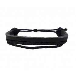 Bratara din piele ecologica, Black, A4B157 Bratara din piele ecologica, Black, A4B157