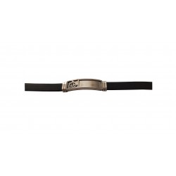 Bratara din piele ecologica, Diamond, Inox, A4B70