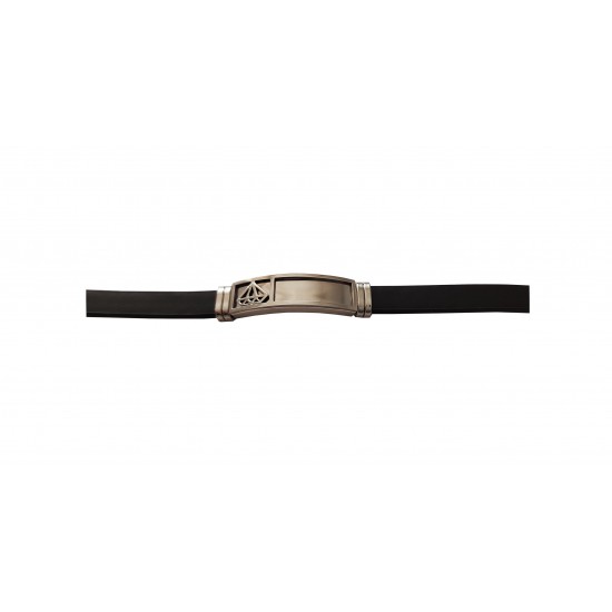 Bratara din piele ecologica, Diamond, Inox, A4B70
