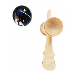 Kendama din lemn natural, Bila lemn + Sticker Waterproof USA pentru telefon, 175KD
