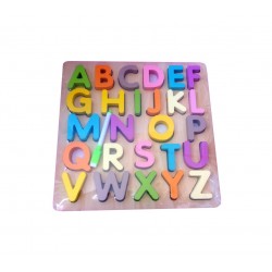 Joc educativ, Tablita de scris cu Alfabet, litere masive si groase 1.5 cm, 26 piese, TT0011