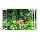 Sticker decorativ, Fereastra 3D, Cerb, 85 cm, 308STK