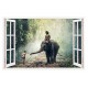 Sticker decorativ, Fereastra 3D, Elefant, 85 cm, 287STK Sticker decorativ, Fereastra 3D, Elefant, 85 cm, 287STK
