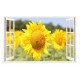 Sticker decorativ, Fereastra 3D, Floarea soarelui, 85 cm, 336STK