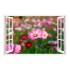 Sticker decorativ, Fereastra 3D, Flori, 85 cm, 333STK