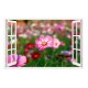 Sticker decorativ, Fereastra 3D, Flori, 85 cm, 333STK