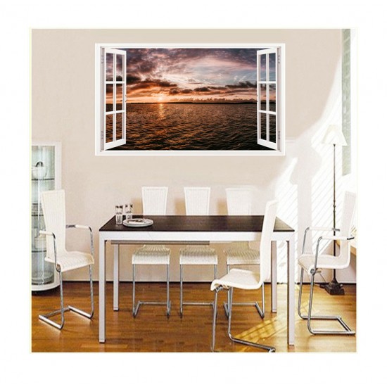Sticker decorativ, Fereastra 3D, Ocean, 85 cm, 335STK