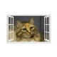 Sticker decorativ, Fereastra 3D, Pisica, 85 cm, 409STK