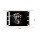 Sticker decorativ, Fereastra 3D, Tigru, 85 cm, 276STK