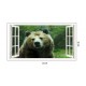 Sticker decorativ, Fereastra 3D, Urs, 85 cm, 225STK