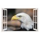 Sticker decorativ, Fereastra 3D, Vultur, 85 cm, 272STK