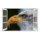 Sticker decorativ, Fereastra 3D, Vultur, 85 cm, 274STK