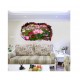 Sticker decorativ, Gaura in perete 3D, Flori, 85 cm, 333STK-1
