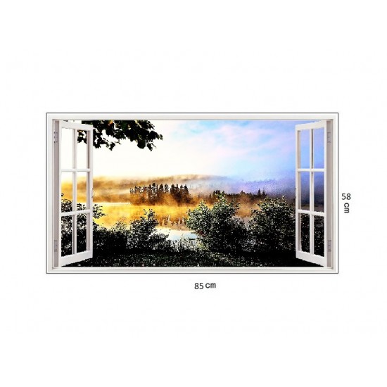 Sticker decorativ, Lac 3D, 85 cm, 161STK