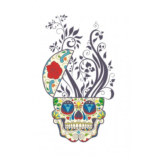 Sticker decorativ, Skull, 90 cm, 219STK-8 Sticker decorativ, Skull, 90 cm, 219STK-8