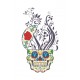 Sticker decorativ, Skull, 90 cm, 219STK-8 Sticker decorativ, Skull, 90 cm, 219STK-8
