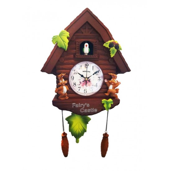 Ceas de perete cu pendul, Casuta cu cuc, 30 cm,  2259ZX