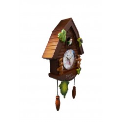 Ceas de perete cu pendul, Casuta cu cuc, 30 cm,  2259ZX-1