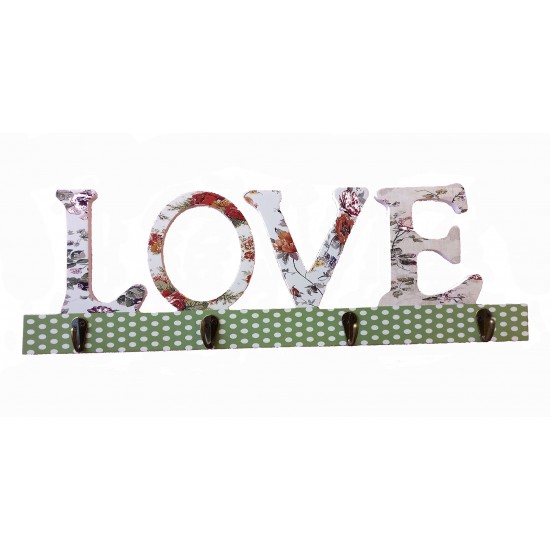 Cuier cu 4 agatatori, Love, 45 cm, 776B-1 Cuier cu 4 agatatori, Love, 45 cm, 776B-1