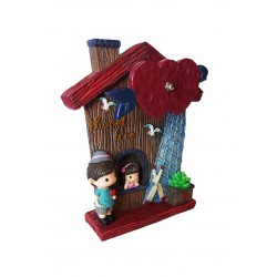 Cutie muzicala cu cheita, Casa, Seet Love, Maro, 18 cm, 2140B