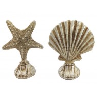 Decoratie set formata din stea de mare si scoica, TD911D