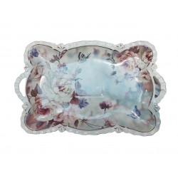 Fructiera platou cu flori, Roz, 42 cm, MK107 Fructiera platou cu flori, Roz, 42 cm, MK107