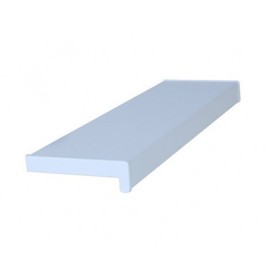 Glaf PVC interior pentru ferestre Alb 100 x 25 cm, Include piese laterale