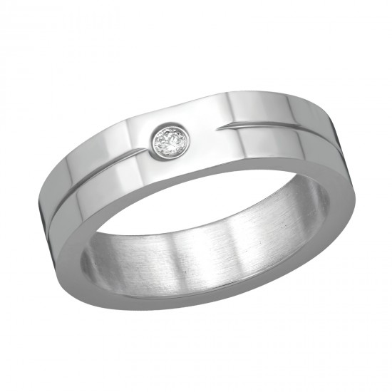 Inel otel chirurgical, Zirconiu Cubic, Marimea 57, A4S38557-3 Inel otel chirurgical, Zirconiu Cubic, Marimea 57, A4S38557-3
