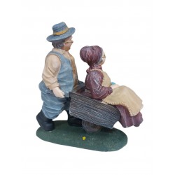 Mos si baba cu roaba, Gri, 13 cm, JJ2427 Mos si baba cu roaba, Gri, 13 cm, JJ2427