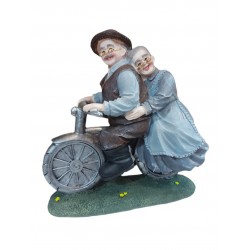 Mos si baba pe bicicleta, Gri, 15 cm, JJ2425