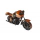 Motocicleta decorativa, Din metal, Maro, 17 cm, 356-3D1