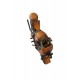 Motocicleta decorativa, Din metal, Maro, 17 cm, 356-3D1