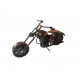 Motocicleta decorativa, Din metal, Negru, 20 cm, 356MD
