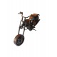 Motocicleta decorativa, Din metal, Negru, 20 cm, 356MD
