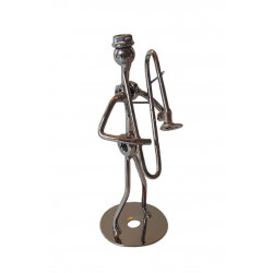 Ornament decorativ, Muzicant din metal, Nergu, 13 cm, 356XD-2